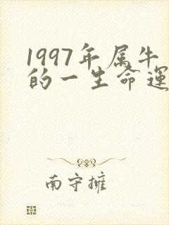 1997年属牛的一生命运怎么样