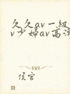 久久av一级av少妇av高潮