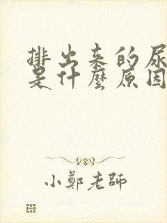 排出来的尿很臭是什么原因