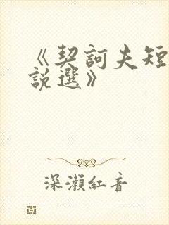 《契诃夫短篇小说选》