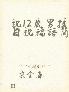 祝12岁男孩生日祝福语简短