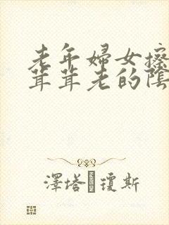 老年妇女擦她毛茸茸老的阴户