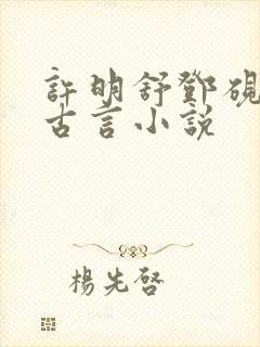 许明舒邓砚尘的古言小说