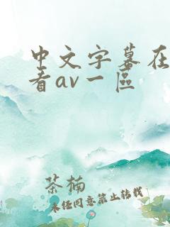 中文字幕在线观看av一区