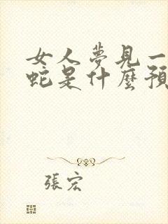 女人梦见一条小蛇是什么预兆