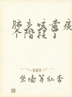 肺炎咳黄痰到哪个阶段了