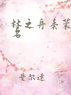 林之舟秦茉小说名