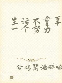 生活不会辜负每一个努力