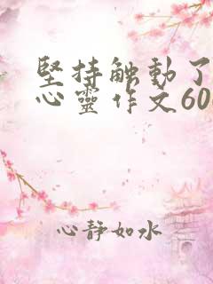 坚持触动了我的心灵作文600字