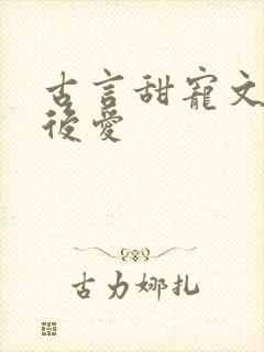 古言甜宠文先婚后爱