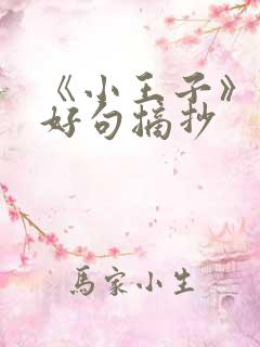 《小王子》好词好句摘抄