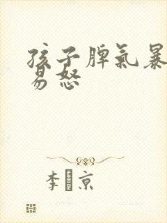 孩子脾气暴躁,易怒