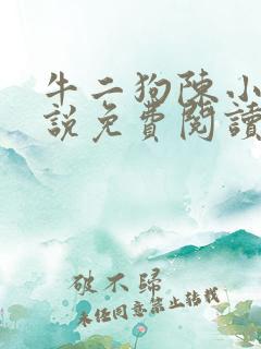 牛二狗陈小燕小说免费阅读全文无弹窗
