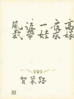 风流一夜高冷总裁带娃求嫁大结局