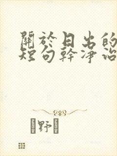 关于日出的文案短句干净治愈