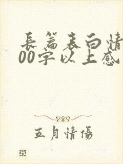 长篇表白情话200字以上感动