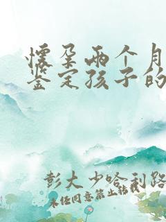 怀孕两个月怎么鉴定孩子的父亲