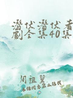 潜伏潜伏者电视剧全集40集免费观看