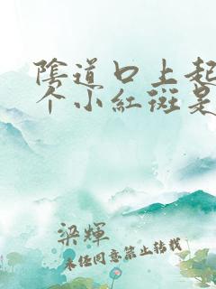 阴道口上起了一个小红斑是怎么回事