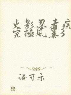 火影忍者疾风传究极风暴3