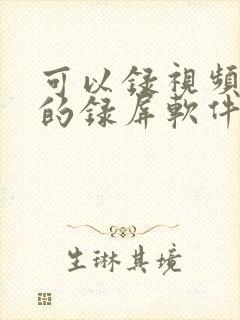 可以录视频声音的录屏软件