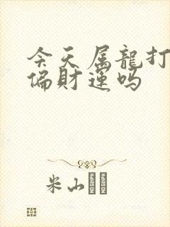 今天属龙打牌有偏财运吗