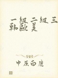 一级二级三级日韩欧美