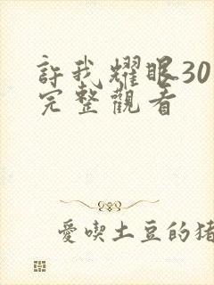 许我耀眼30集完整观看