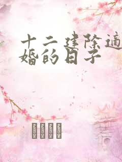 十二建除适合结婚的日子