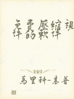 免费压缩视频文件的软件