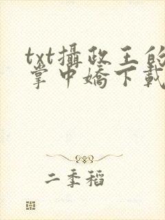 txt摄政王的掌中娇下载