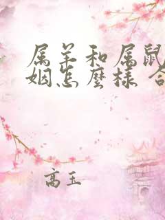 属羊和属鼠的婚姻怎么样 合吗