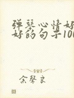 弹琴心情好与不好的句子100字