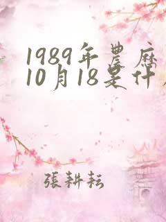 1989年农历10月18是什么星座