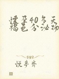 怀孕40多天有褐色分泌物