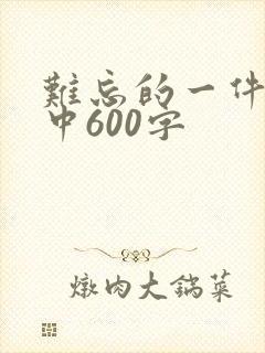 难忘的一件事初中600字
