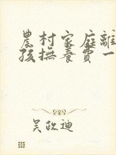 农村家庭离婚小孩抚养费一般是多少