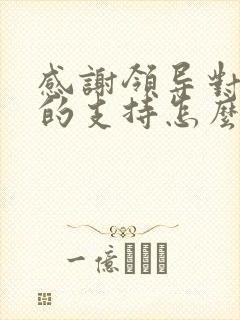 感谢领导对工作的支持怎么说