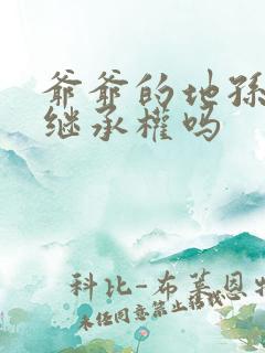 爷爷的地孙子能继承权吗