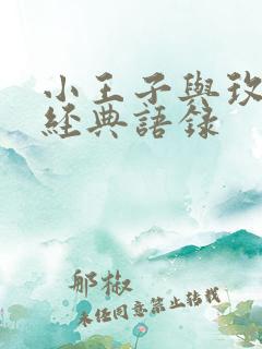 小王子与玫瑰花经典语录