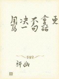 用决不会更不会写一句话