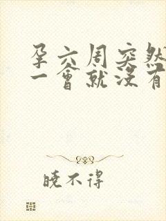 孕六周突然出血一会就没有了