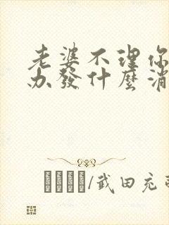 老婆不理你怎么办发什么消息好