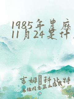 1985年农历11月24是什么星座