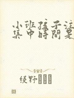 小班孩子注意力集中时间是多久啊