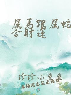 属马跟属蛇合不合财运