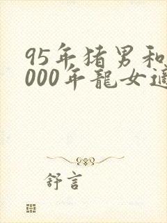 95年猪男和2000年龙女适合做夫妻吗