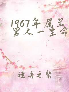 1967年属羊男人一生命运