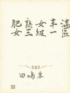 肥熟女丰满老熟女三级一区