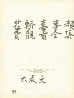 花轿喜事超清免费观看全集电视剧